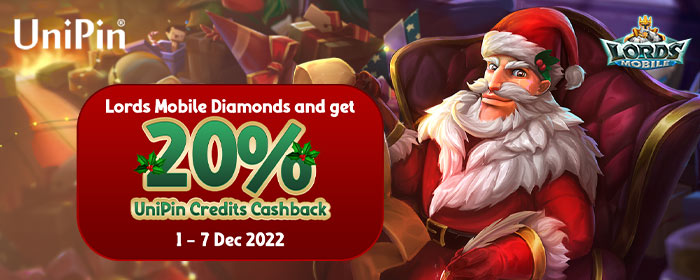 UniPin x Lords Mobile Extra Cashback
